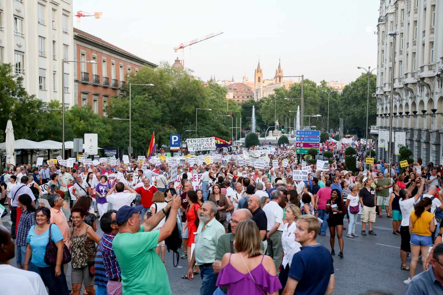 Manifestación de pensionistas en Madrid.