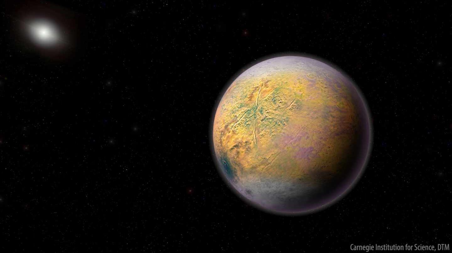 Recreación de una supertierra más allá de Plutón