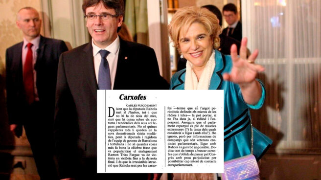 Puigdemont y Pilar Rahola Puigdemont y Pilar Rahola