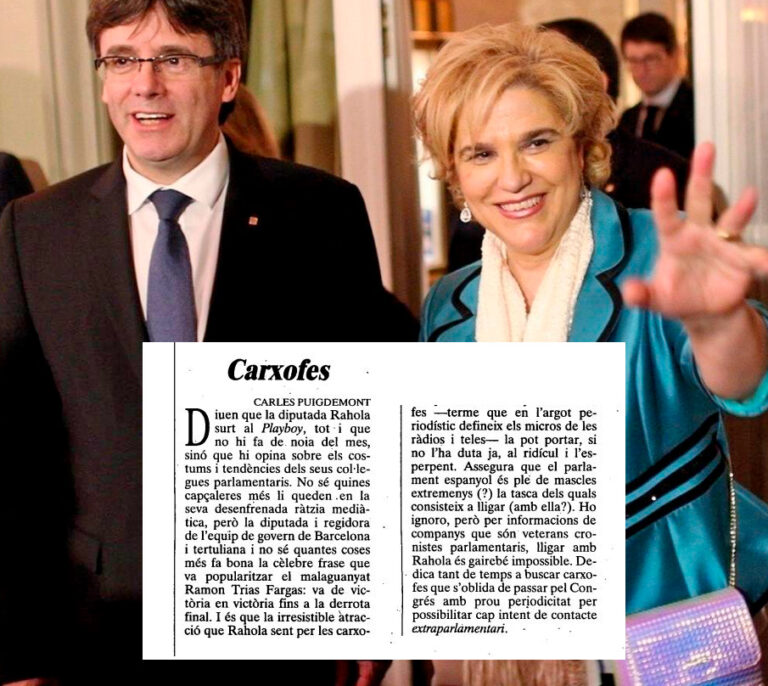 Cuando el columnista Puigdemont cargaba contra Rahola y su "irresistible atracción por las alcachofas"