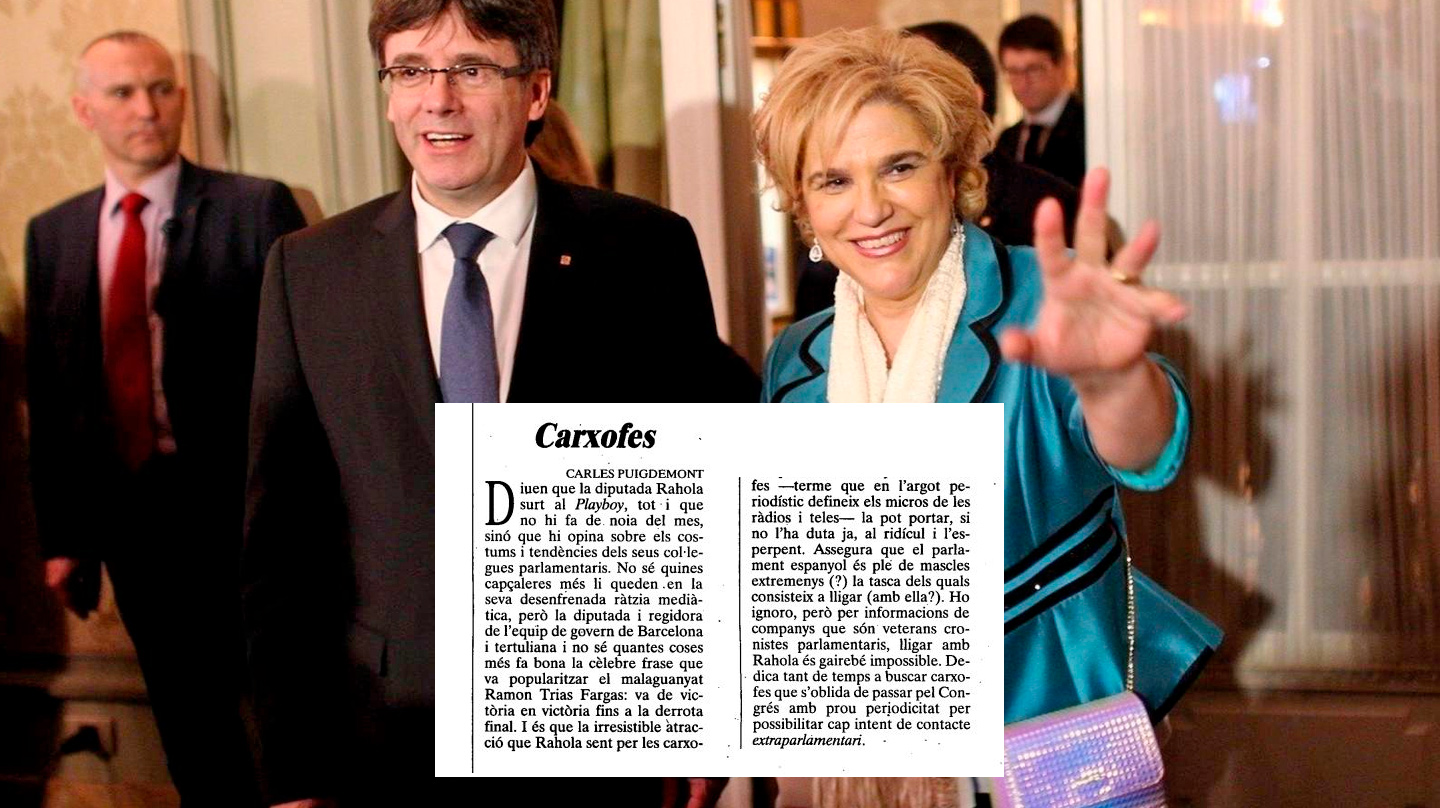 Puigdemont y Pilar Rahola