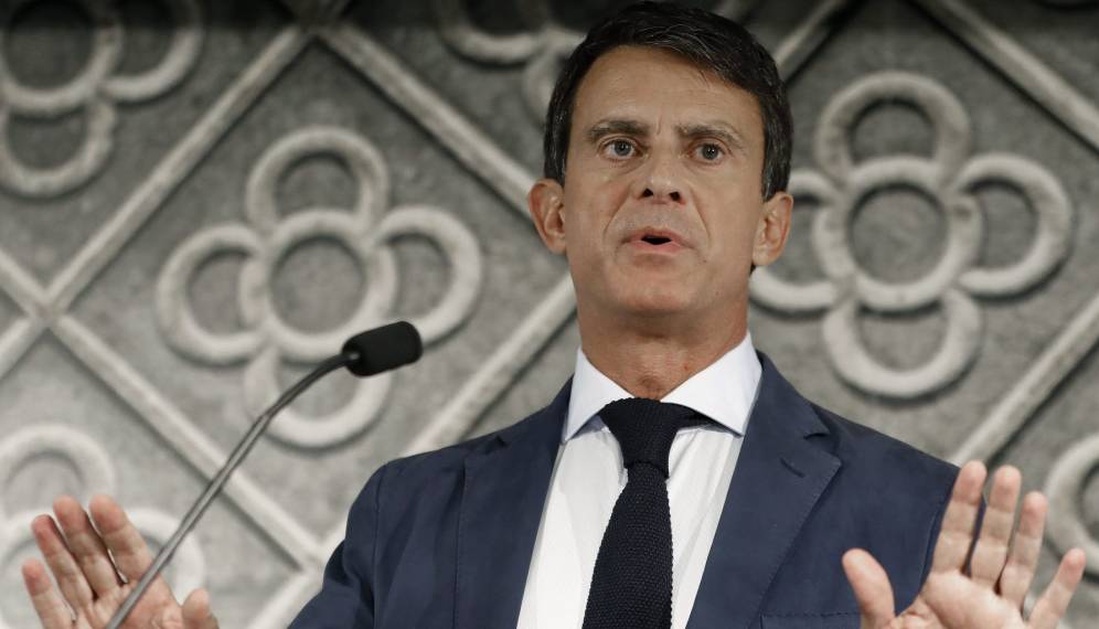 El ex primer minbistro francés y aspirante a la alcaldía de Barcelona, Manuel Valls