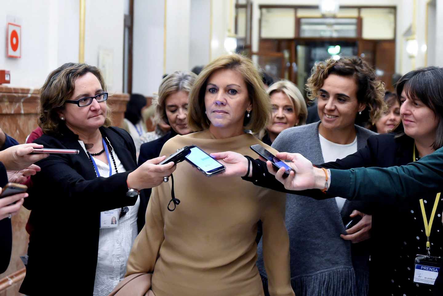 María Dolores de Cospedal llega al Congreso.