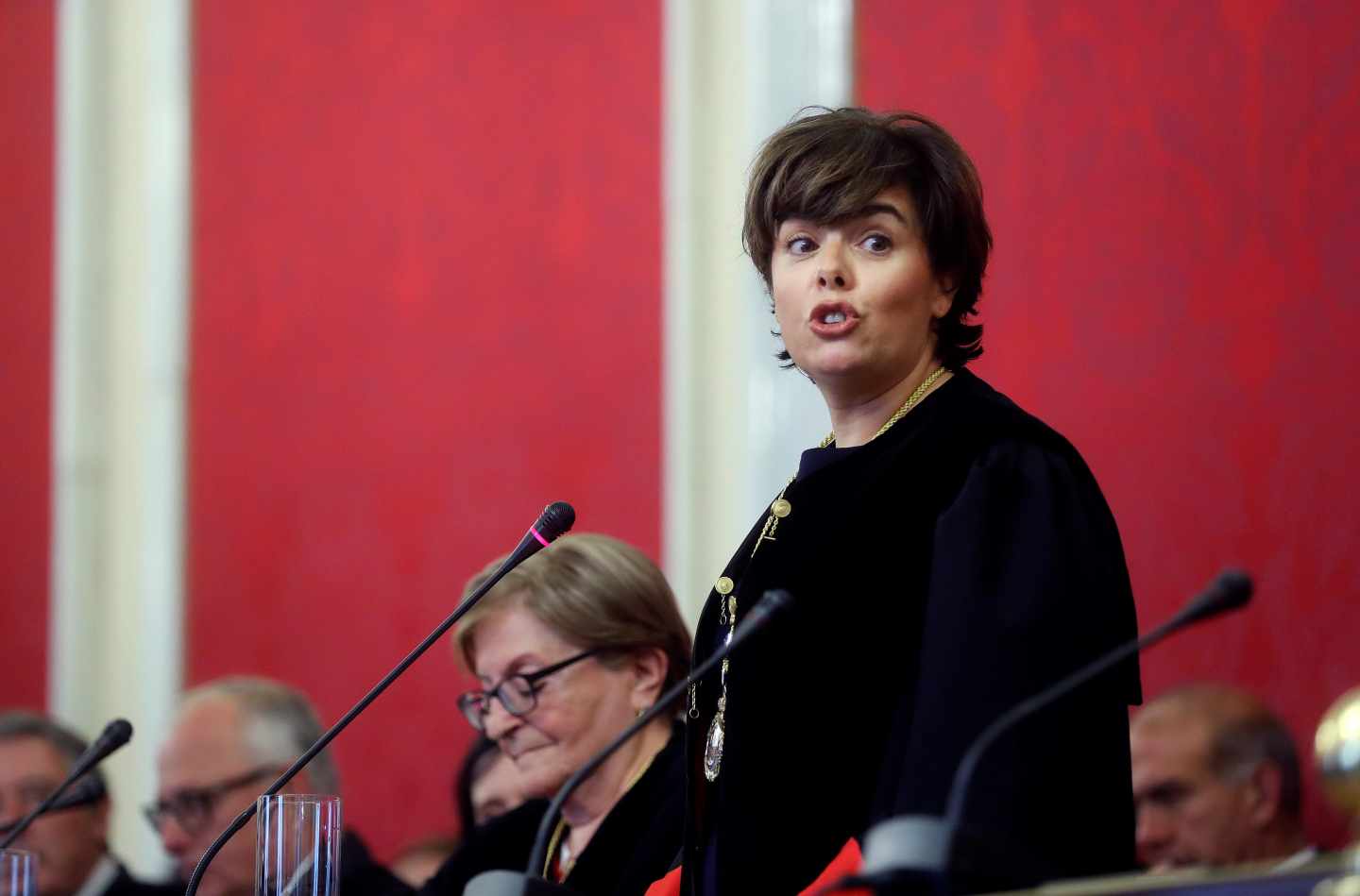 La ex vicepresidenta del Gobierno, Soraya Sáenz de Santamaría, en el Consejo de Estado.