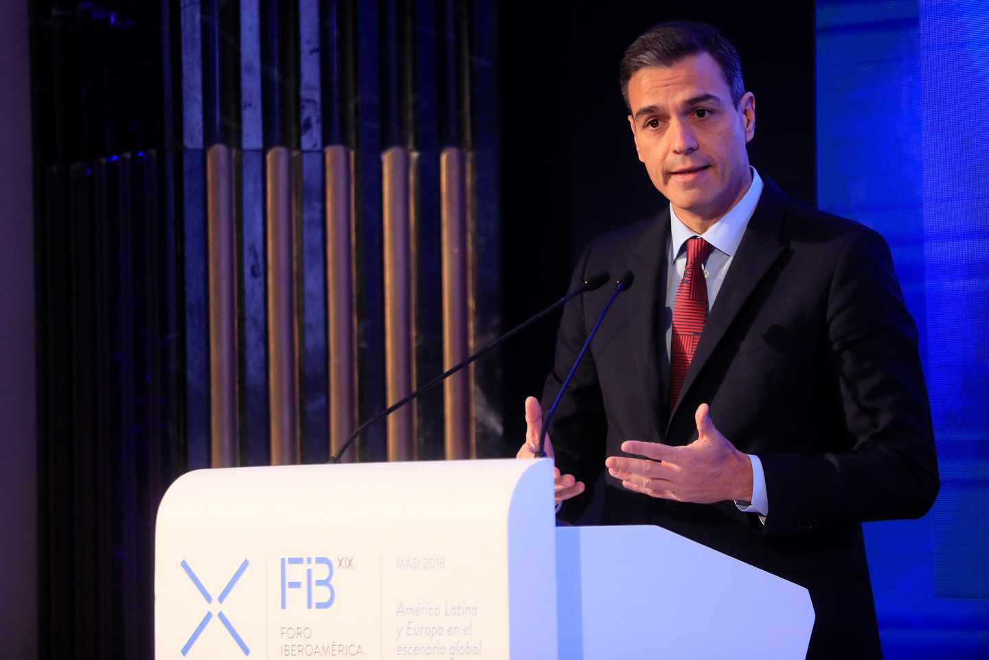 Pedro Sánchez inaugura el Foro Iberoamericano.