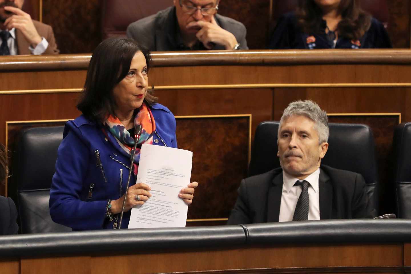 Margarita Robles, durante su intervención en el Congreso.