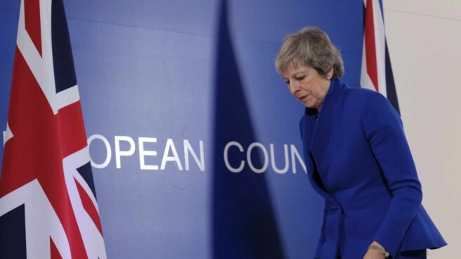 Theresa May, antes de una intervención en Bruselas. Theresa May, antes de una intervención en Bruselas.