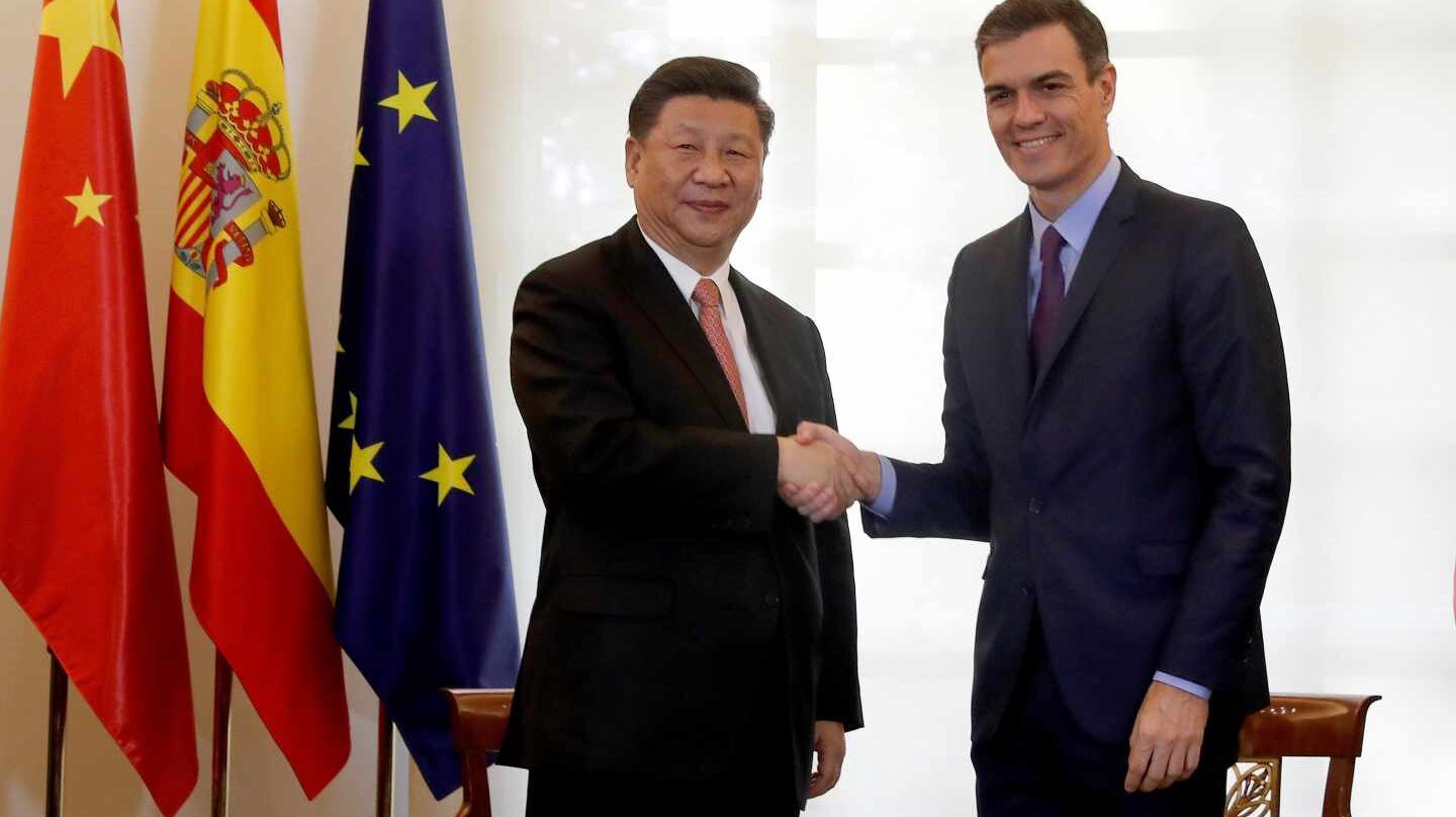 El presidente de China, Xi Jinping, y Pedro Sánchez, en la Moncloa.