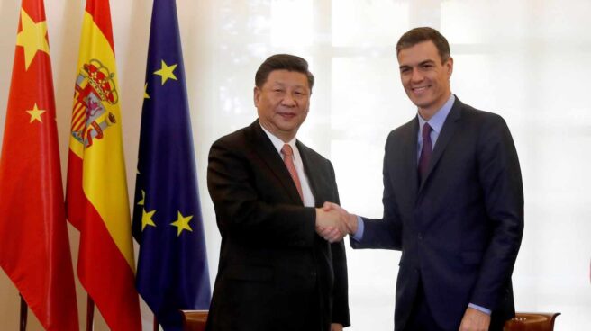 El presidente de China, Xi Jinping, y Pedro Sánchez, en la Moncloa.