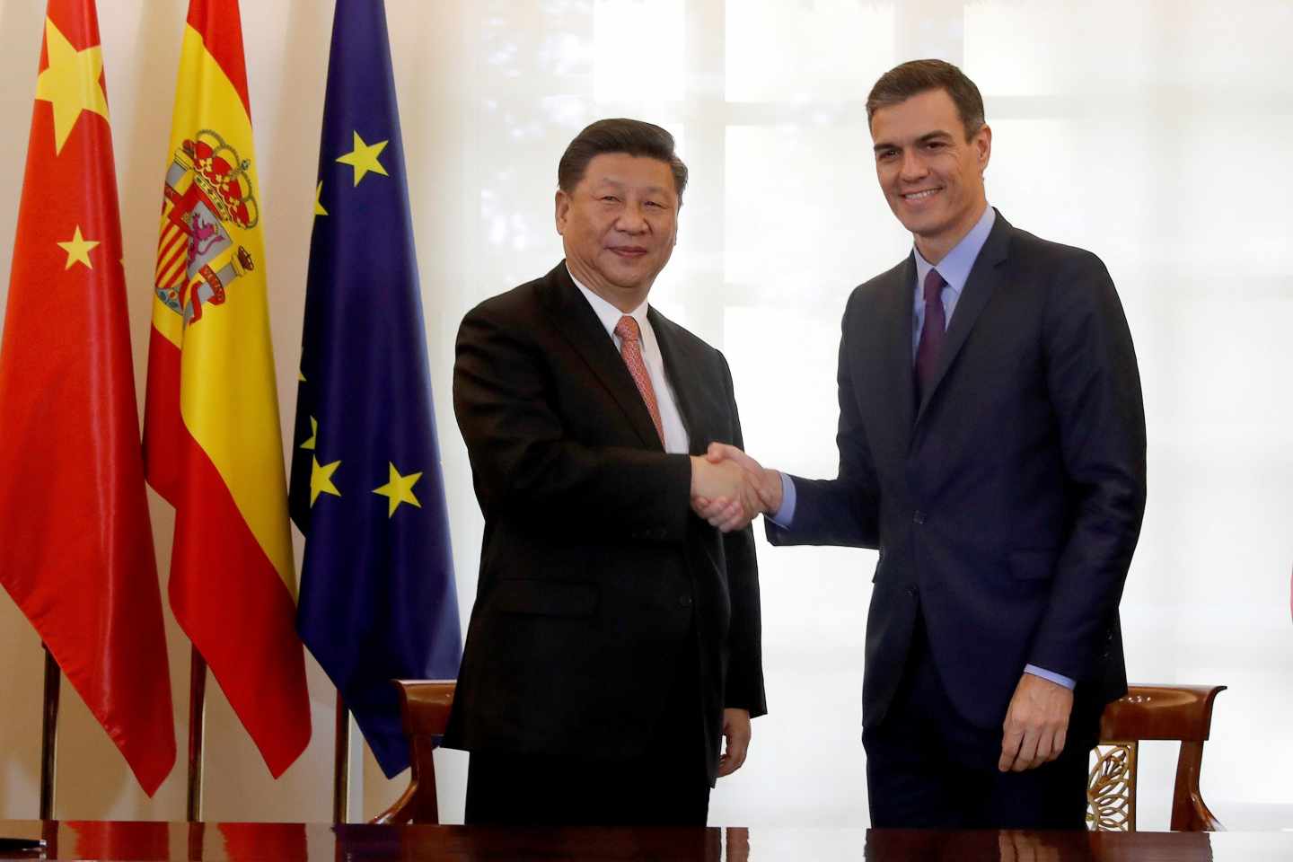 El presidente de China, Xi Jinping, y Pedro Sánchez, en la Moncloa.