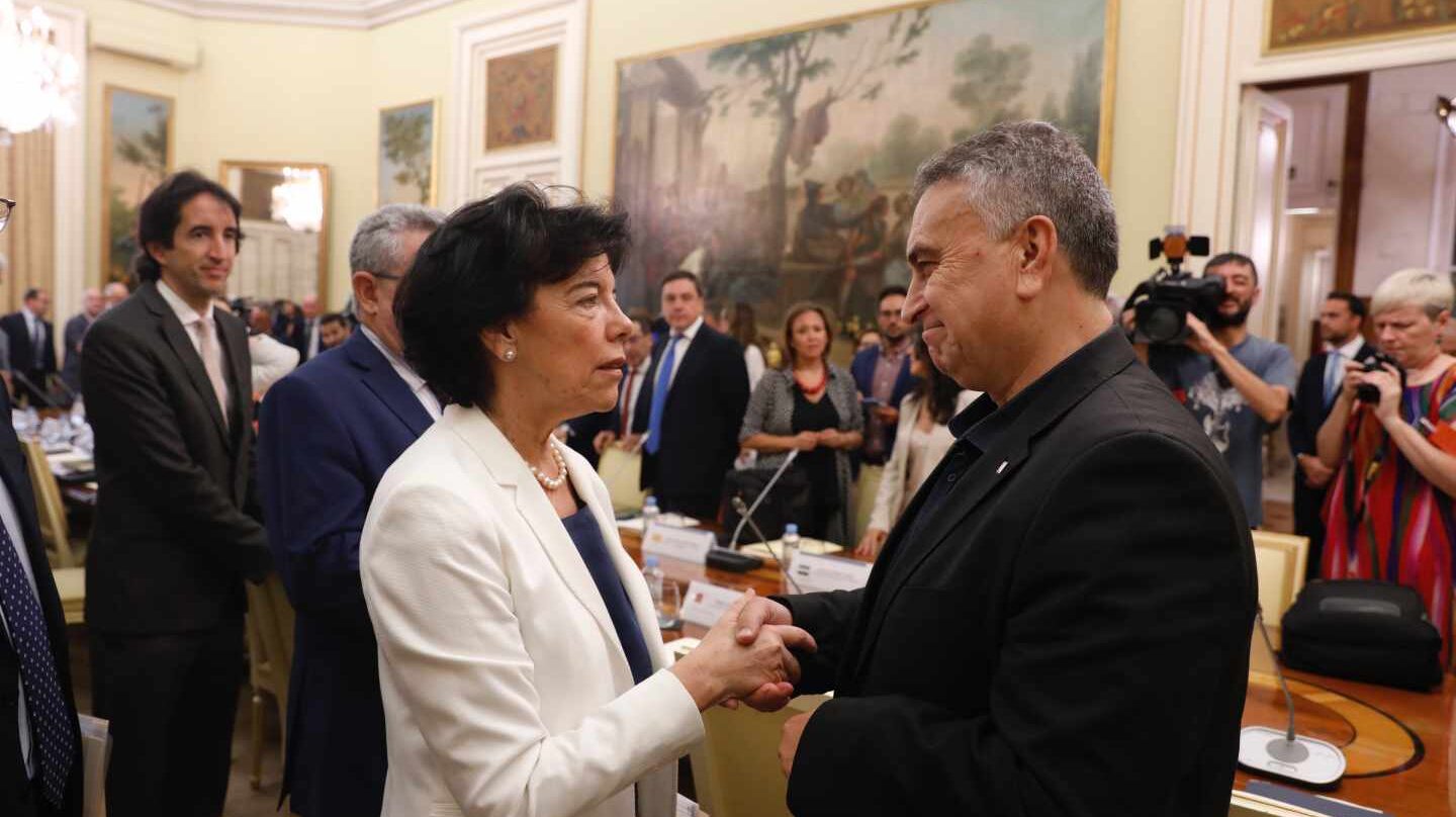 La ministra Isabel Celaá, en la Conferencia de Educación.