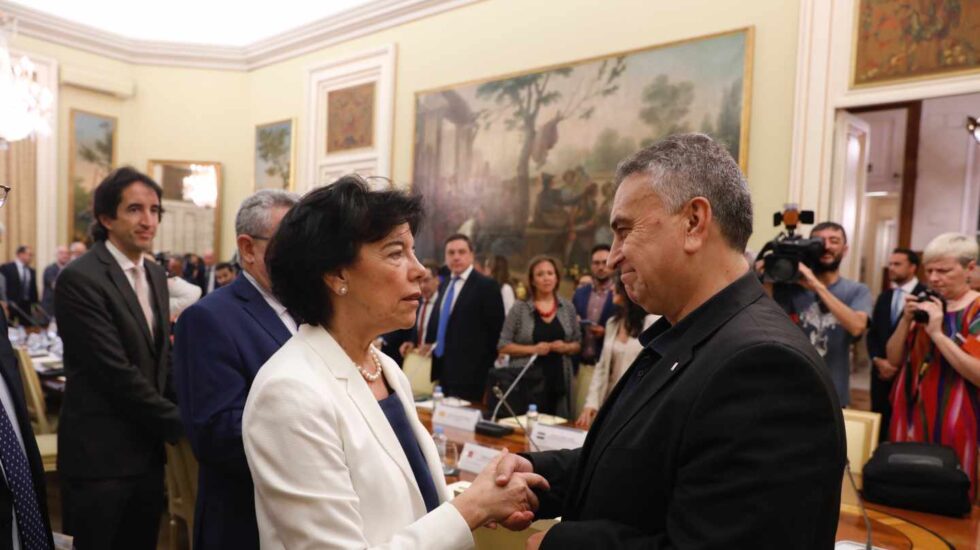 La ministra Isabel Celaá, en la Conferencia de Educación.