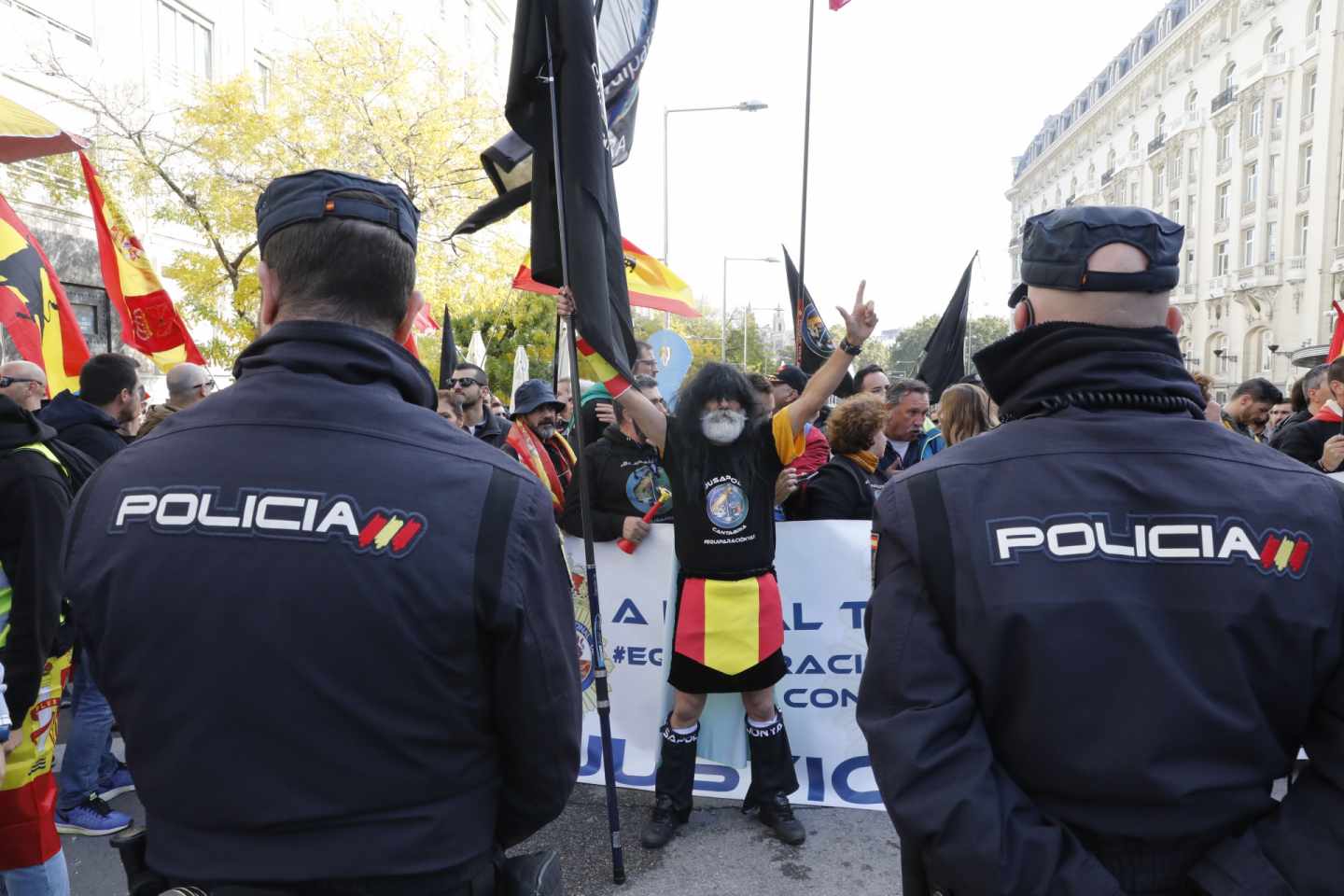 Protesta de Jusapol frente al Congreso.