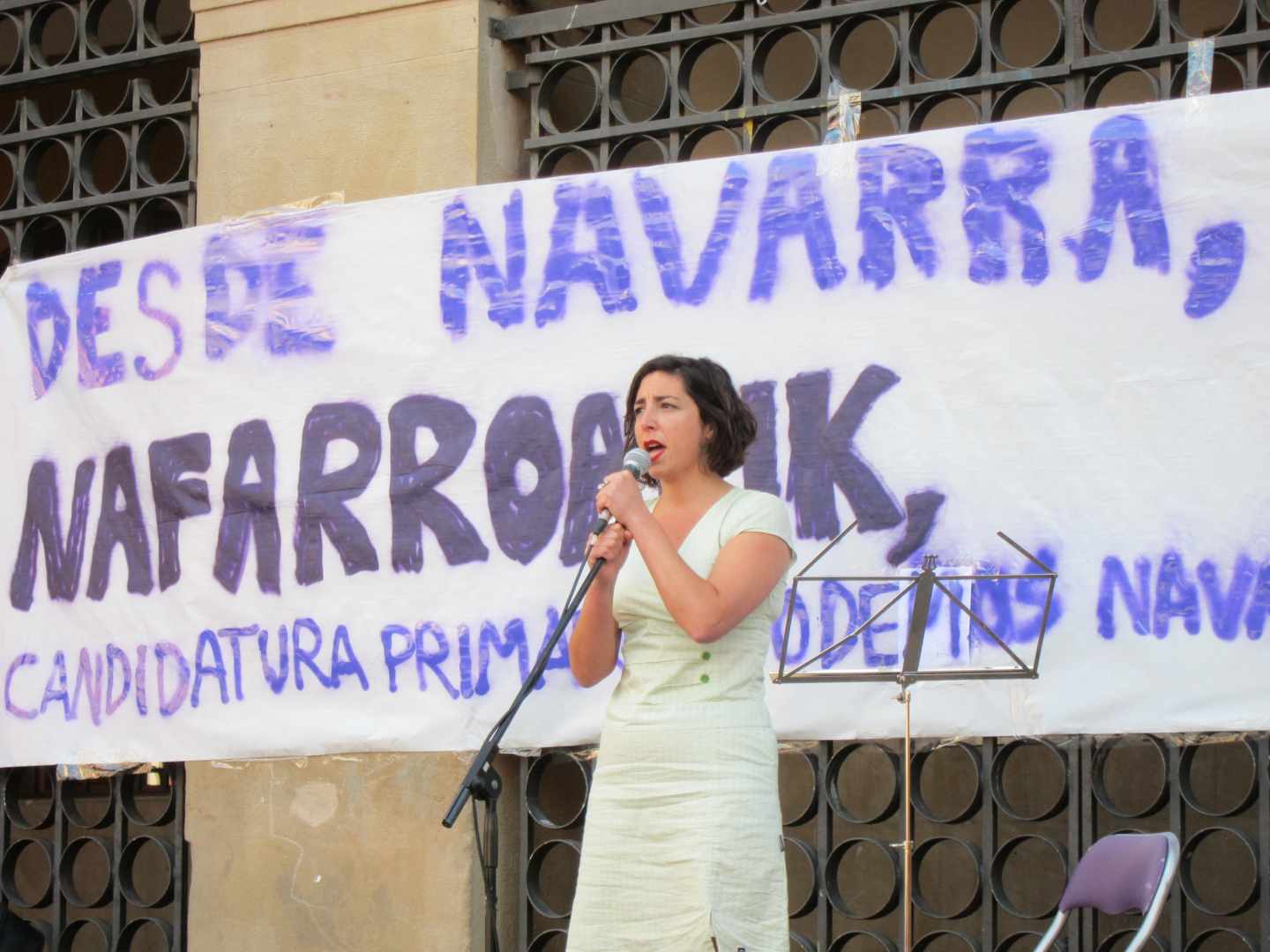 Laura Pérez, ex secretaria general de Podemos Navarra,, en una imagen de archivo