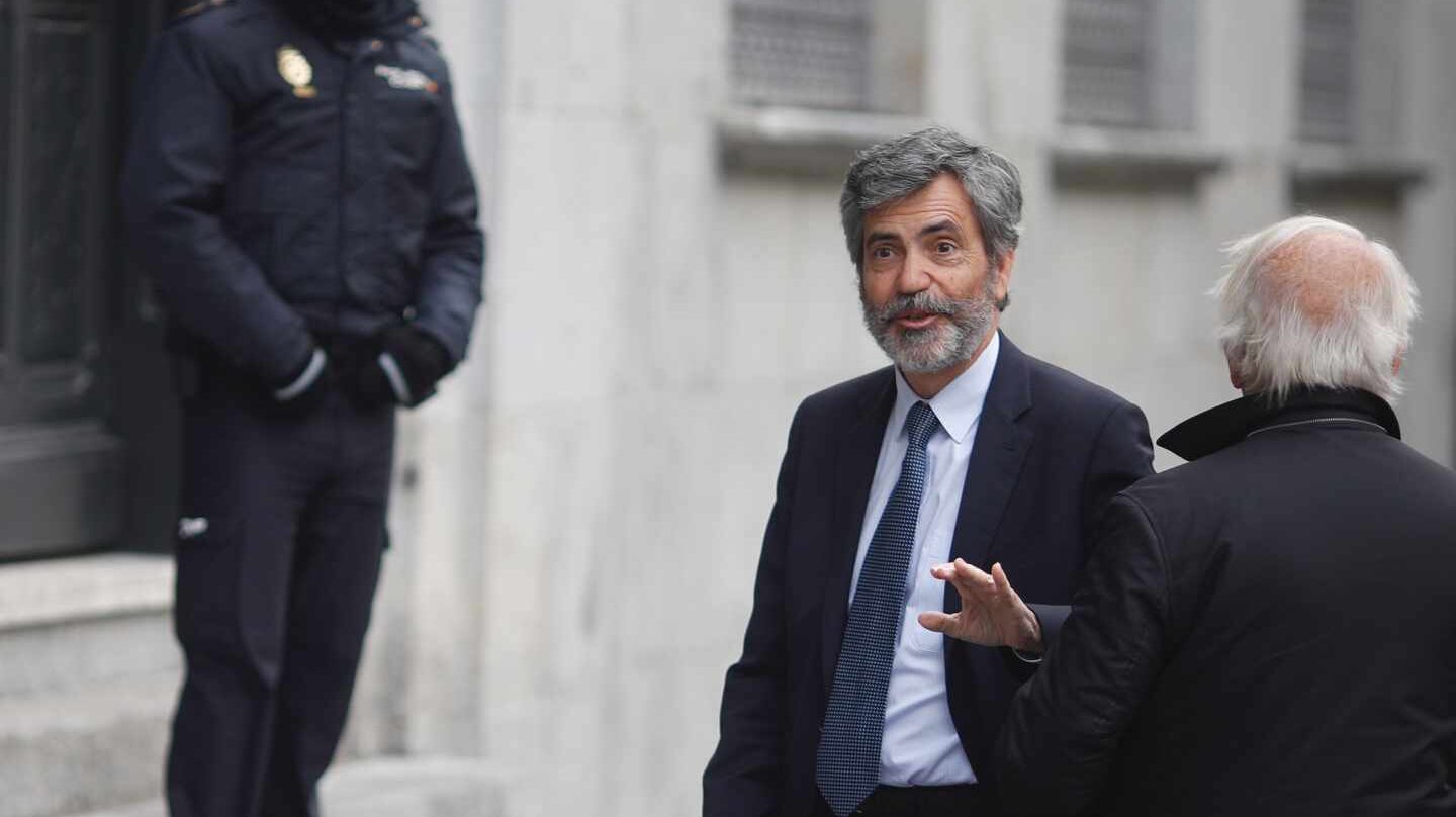 Carlos Lesmes, a las puertas del Tribunal Supremo.