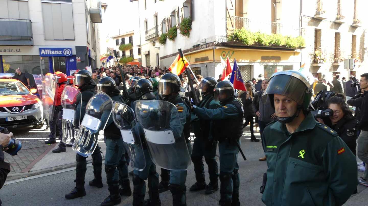 Operativo de la Guardia Civil durante el acto de 'España Ciudadana' celebrado en Alsasua.
