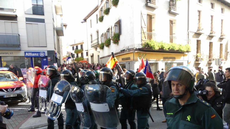 Operativo de la Guardia Civil durante el acto de 'España Ciudadana' celebrado en Alsasua.