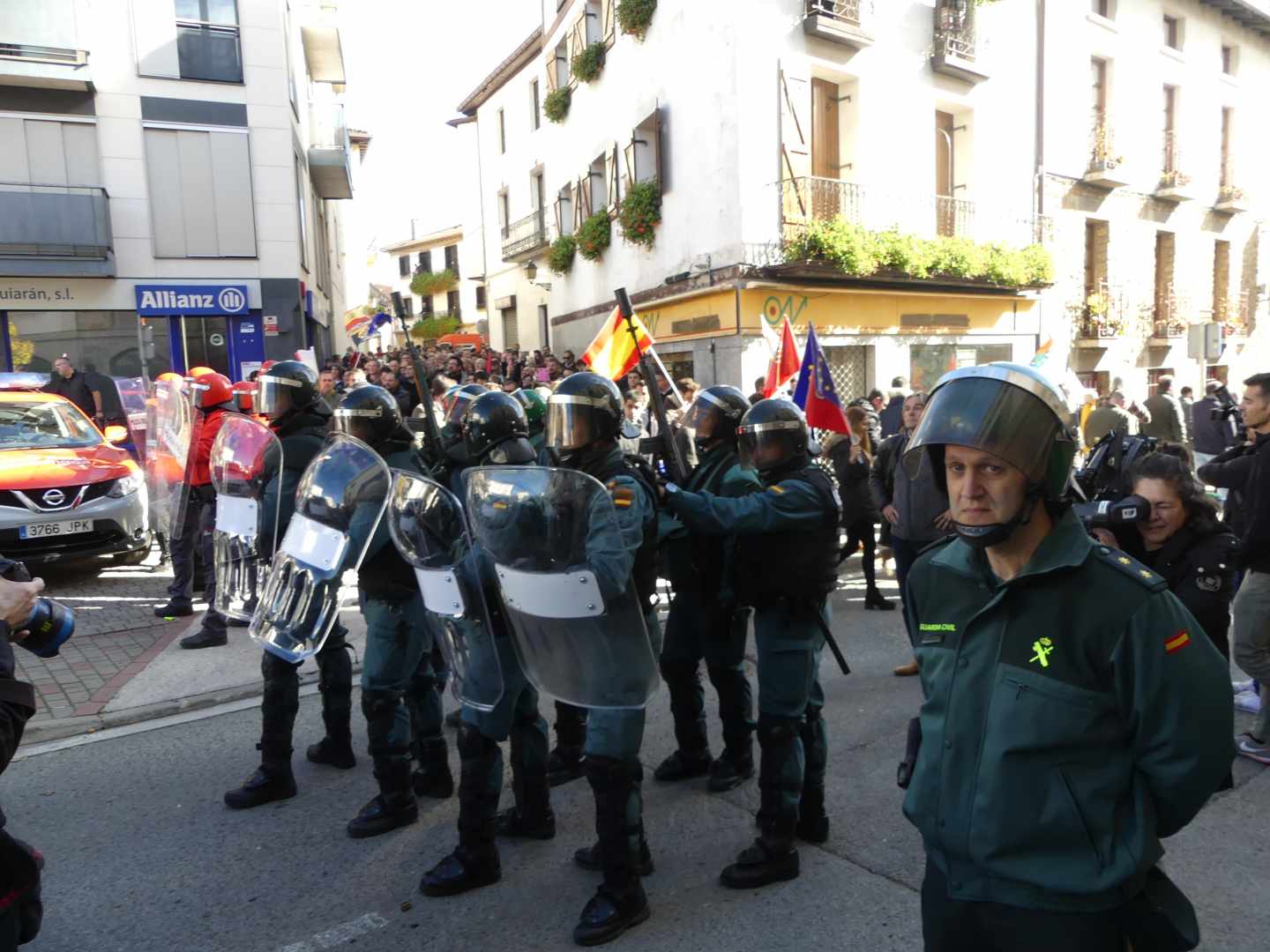 Operativo de la Guardia Civil durante el acto de 'España Ciudadana' celebrado en Alsasua.