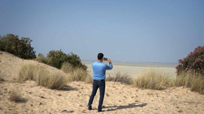 El presidente del Gobierno, Pedro Sánchez, en Doñana.