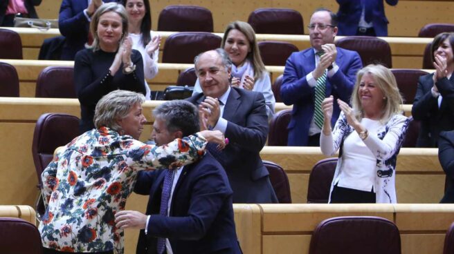 Miembros del grupo parlamentario del PP en el Senado.