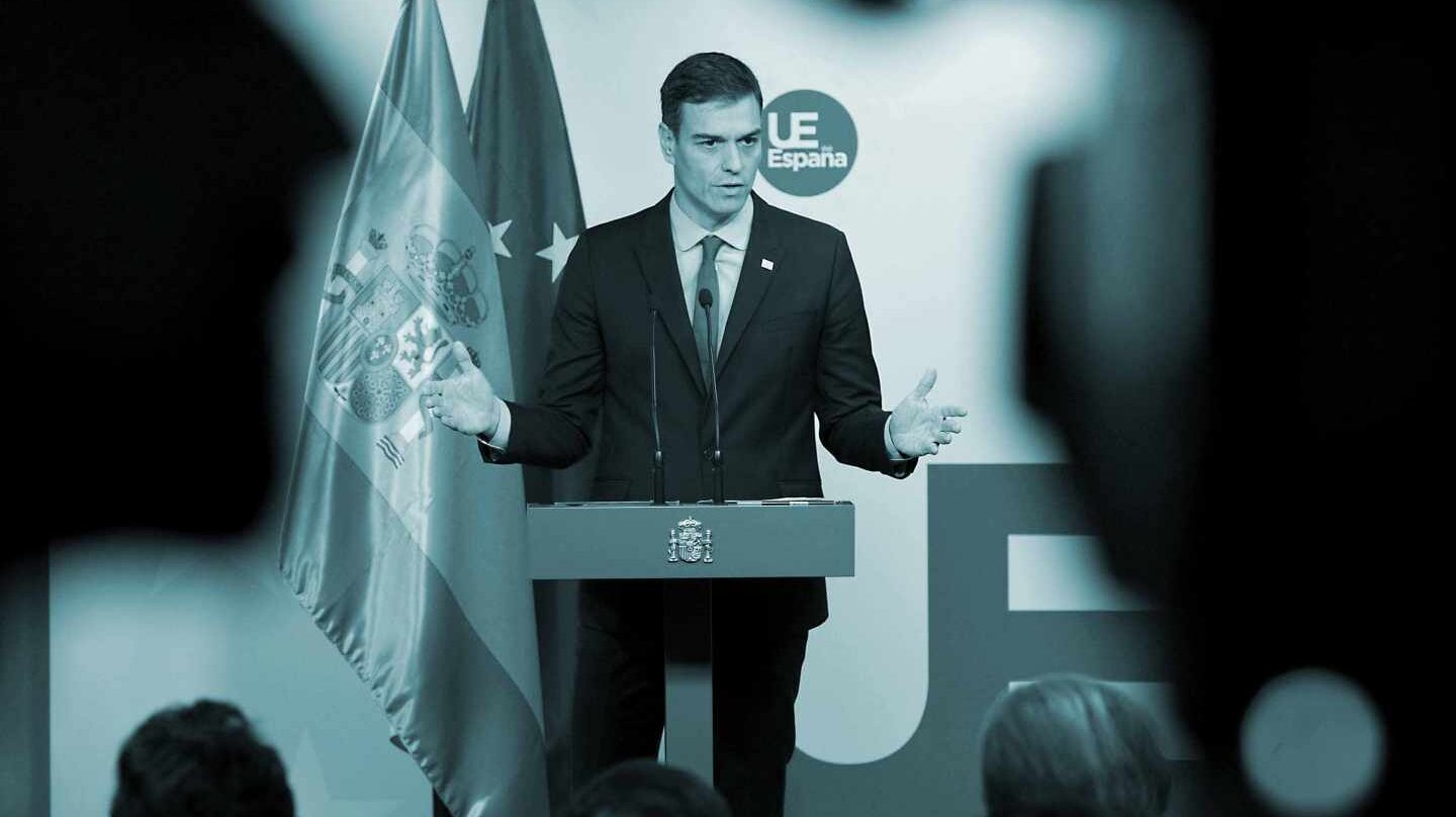 Pedro Sánchez, durante su comparecencia tras la cumbre del Brexit en Bruselas.