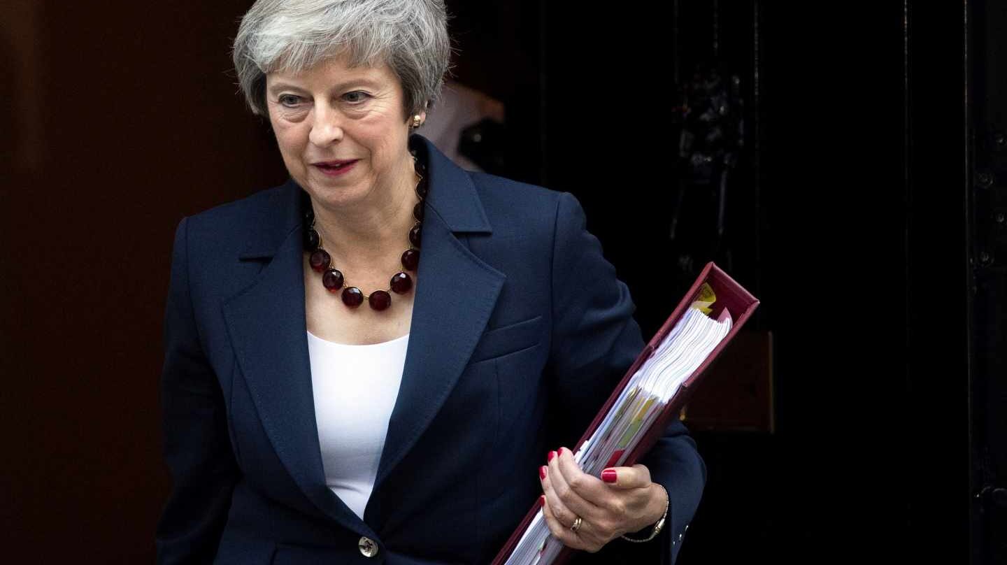Theresa May en el 10 de Downing Street.