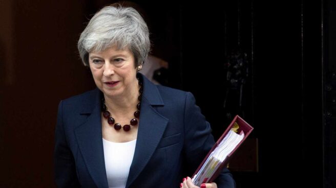 Theresa May con el preacuerdo del Brexit Theresa May en el 10 de Downing Street.