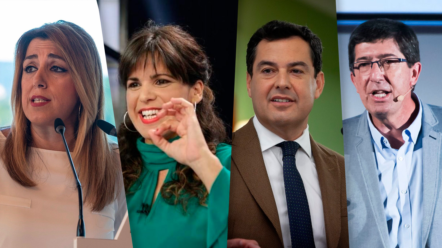 Candidatos a la Junta de Andalucía