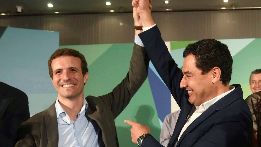 Pablo Casado y Juan Manuel Moreno