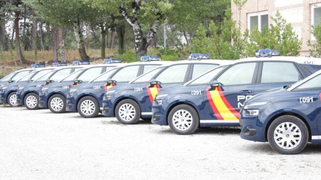 Patrulleros de la Policía Nacional el día que se presentaron.