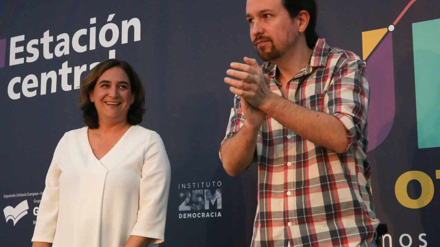 Ada Colau y Pablo Iglesias.