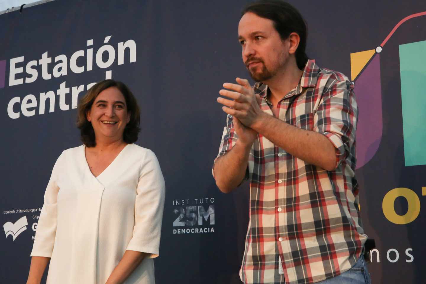 Ada Colau y Pablo Iglesias.