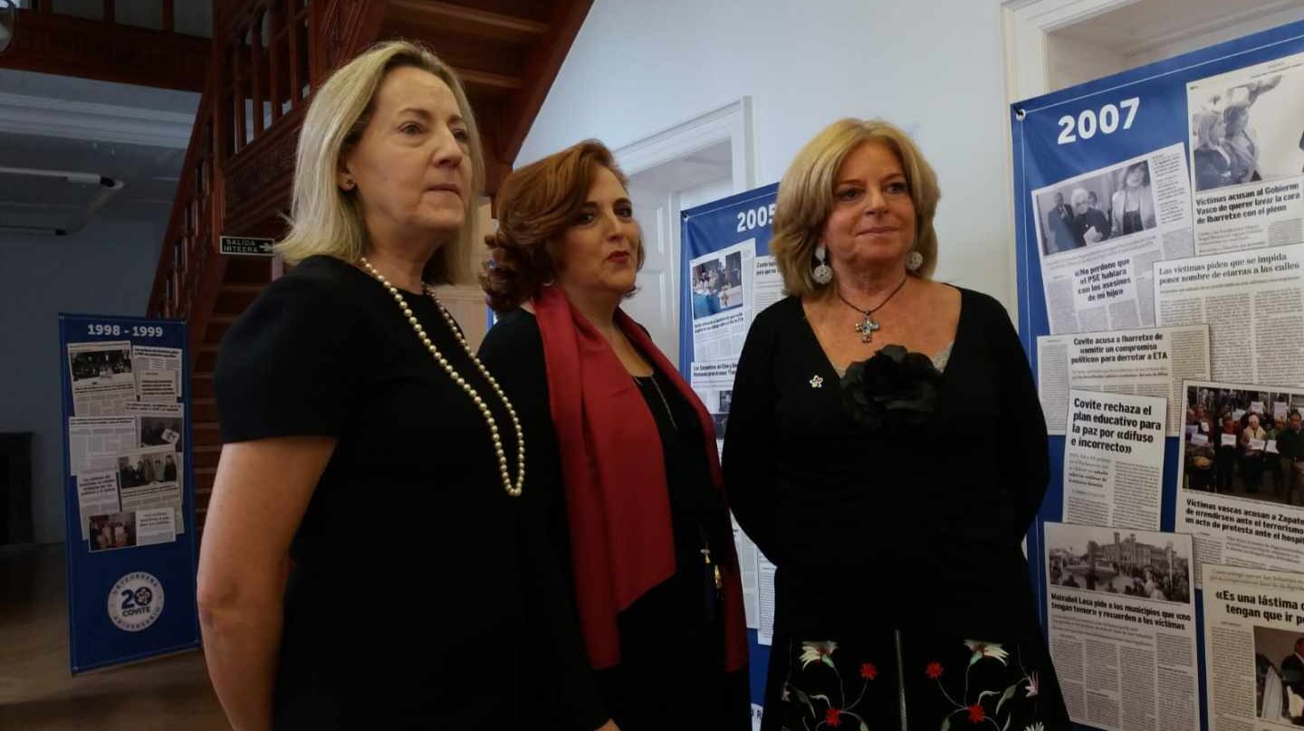 Las responsables de Covite, en el acto del XX aniversario de la asociación.