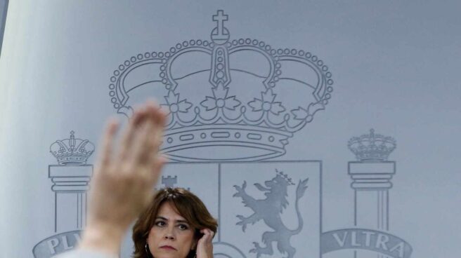 Dolores Delgado, ministra de Justicia, en rueda de prensa posterior al Consejo de Ministros.