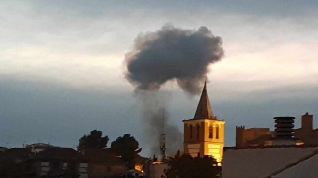 La explosión, vista desde el centro de Guadix.
