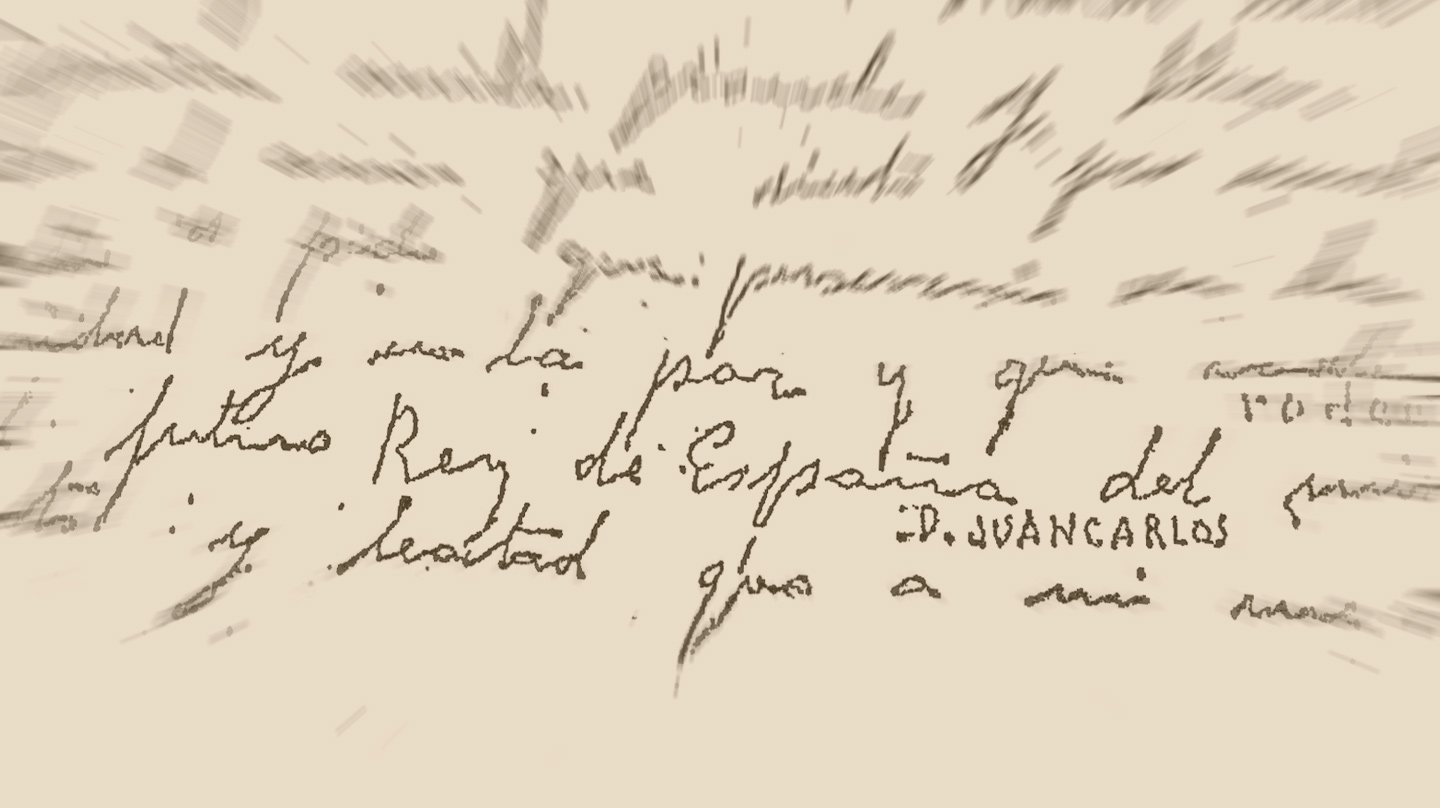 Manuscrito de Franco con su mensaje póstumo.