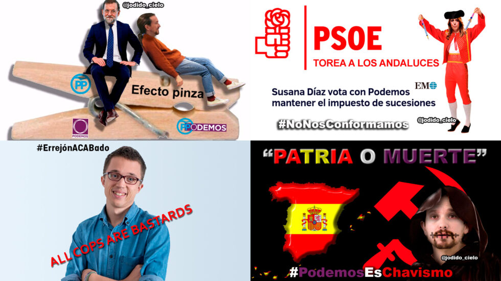 Memes distribuidos en canales participados por responsables de comunicación de Ciudadanos