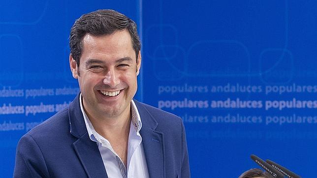 El candidato del PP a la presidencia de la Junta de Andalucía, Juan Manuel Moreno