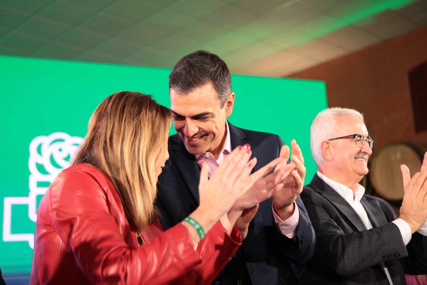 Pedro Sánchez y Susana Díaz en un acto del PSOE en Chiclana de la Frontera.