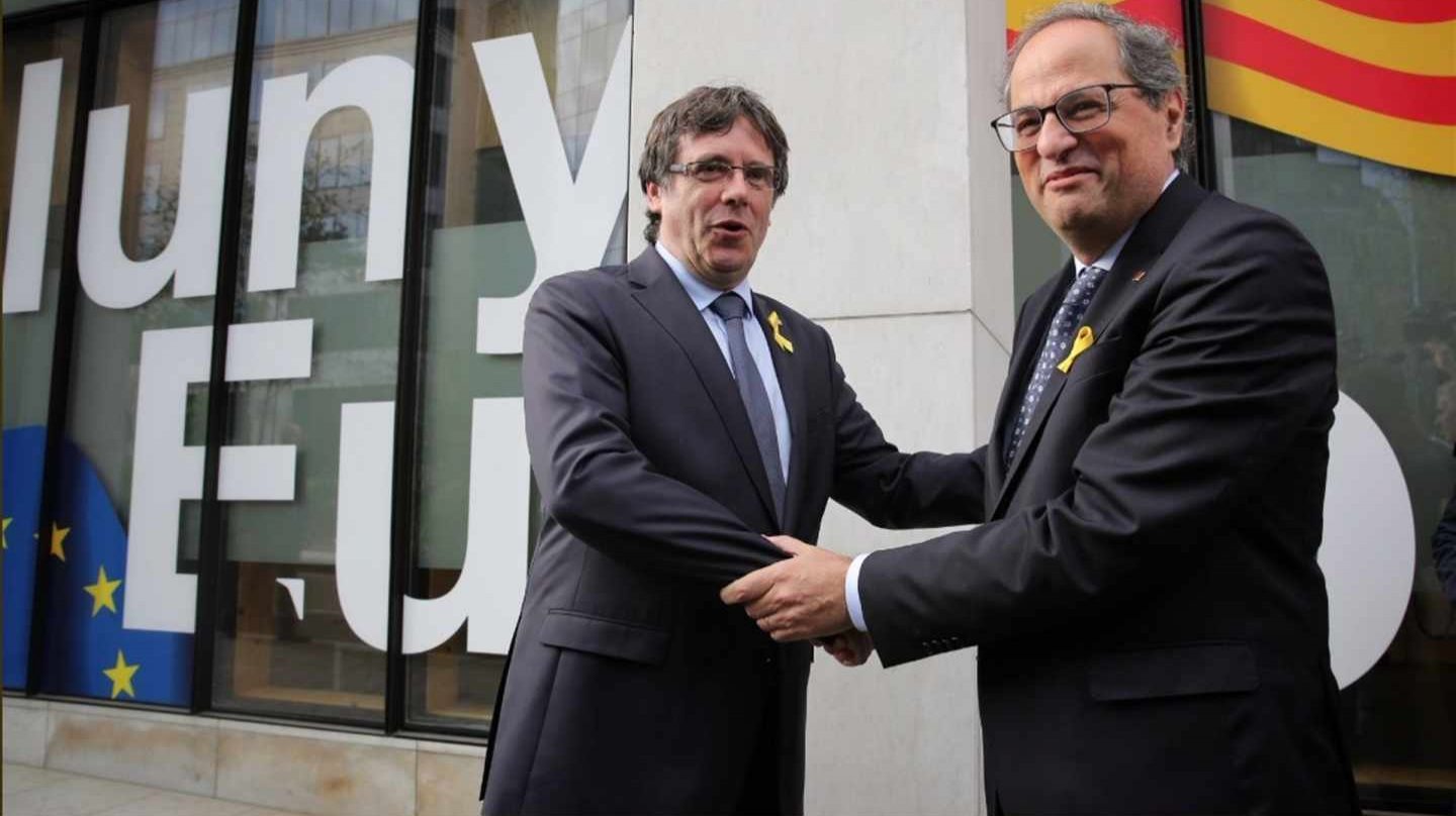 Puigdemont y Torra en Bélgica.