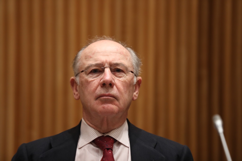 Rodrigo Rato, ex presidente de Bankia, comparece en la Comisión de Investigación sobre la crisis financiera.