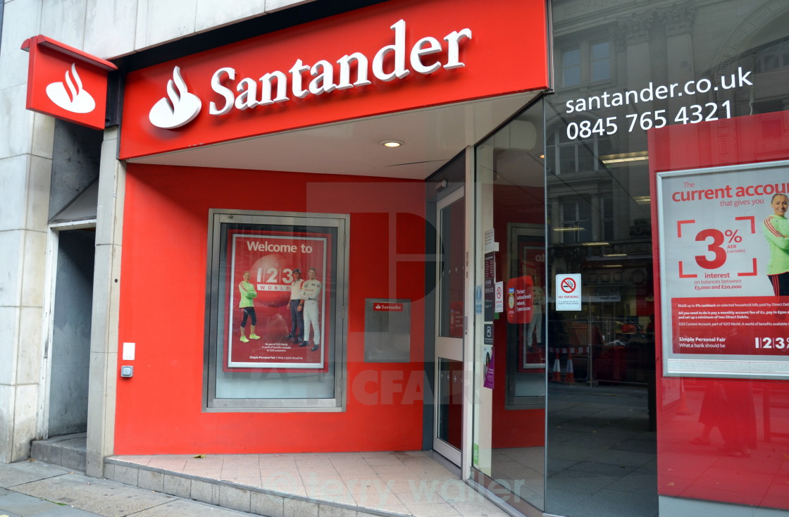 Una sucursal de Santander en Manchester.