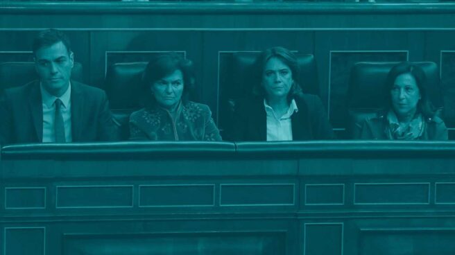 Pedro Sánchez, Carmen Calvo, Dolores Delgado y Margarita Robles. Pedro Sánchez, Carmen Calvo, Dolores Delgado y Margarita Robles.