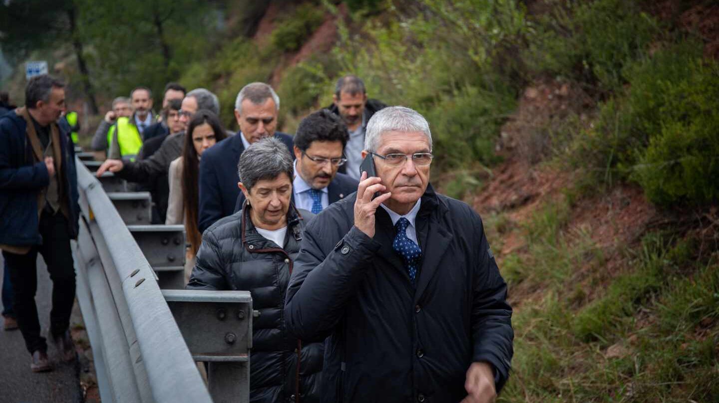 El presidente de Renfe Isaías Taboas en el lugar del accidente del Rodalíes, este martes.