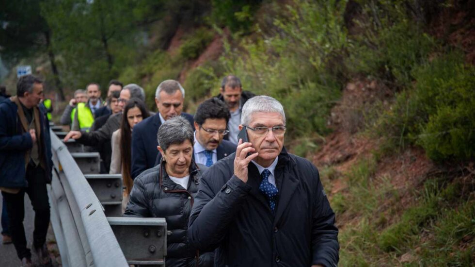 El presidente de Renfe Isaías Taboas en el lugar del accidente del Rodalíes, este martes.