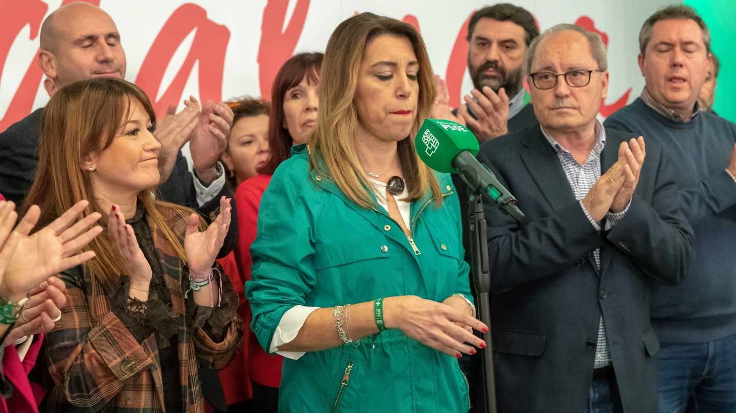 Susana Díaz la noche electoral