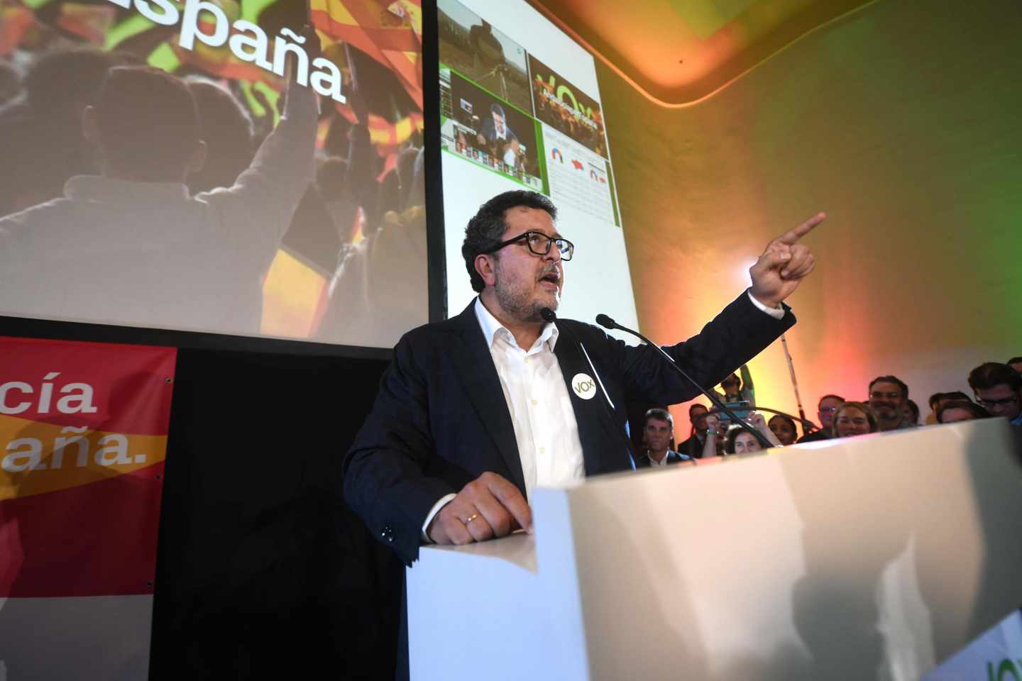 Francisco Serrano, líder de Vox en Andalucía, tras conocerse el escrutinio del 2-D.