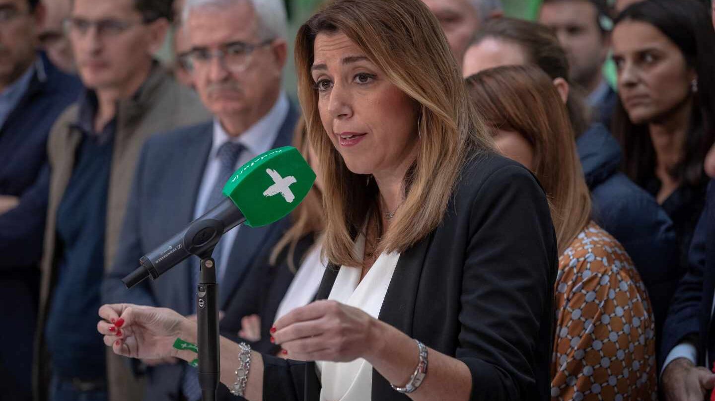 Susana Díaz, tras la Ejecutiva del PSOE andaluz.