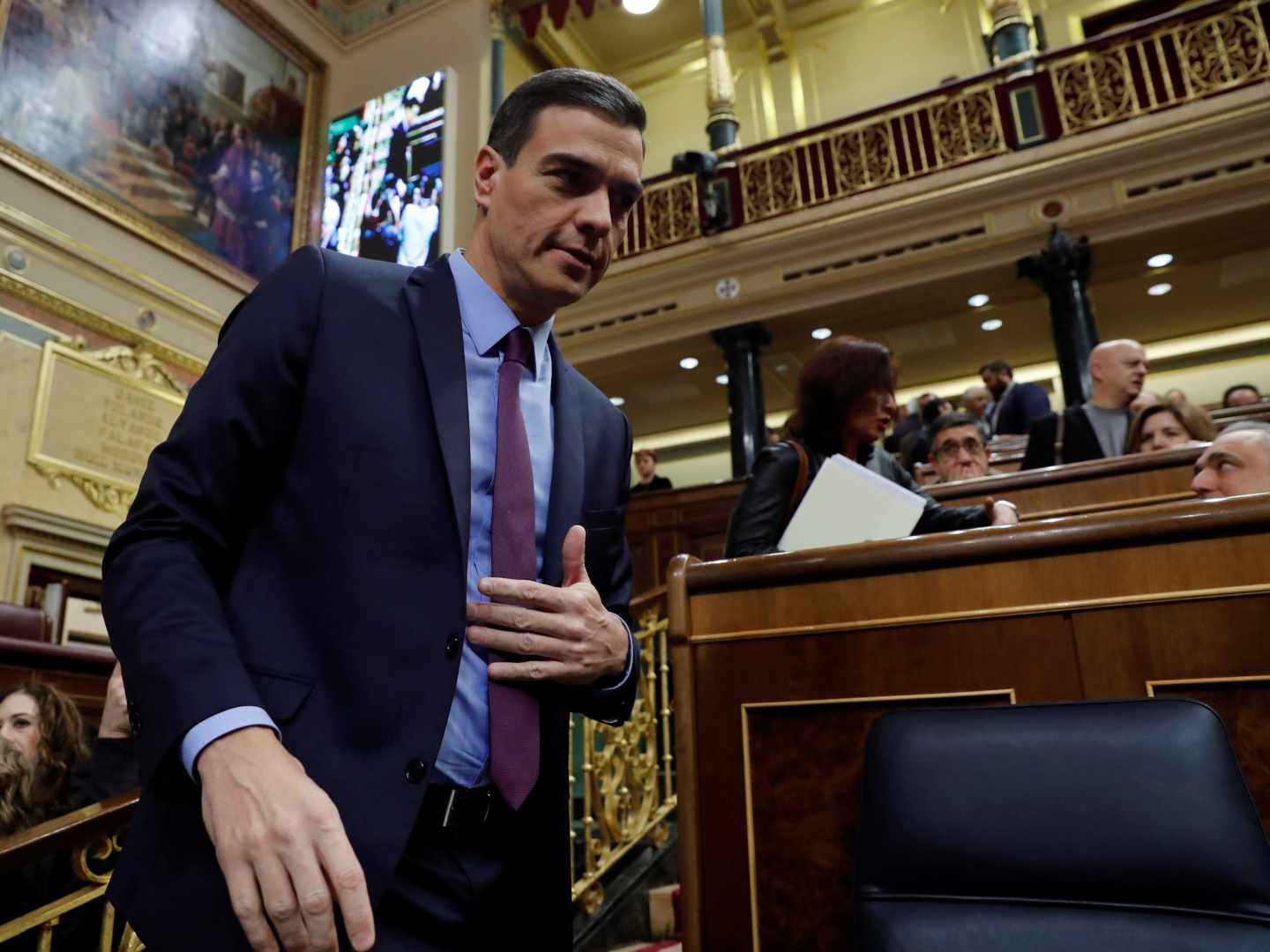 Pedro Sánchez, en el Congreso.