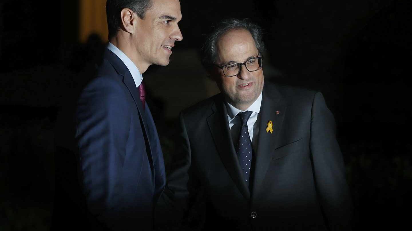 Pedro Sánchez y Quim Torra, en Barcelona.